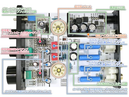 FX-AUDIO-TUBE-03J+ [Black] Vacuum Tube Hybrid Preamp with Tone Control
