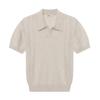 Nau W Organic Short Sleeve Collared Knit Oatmeal