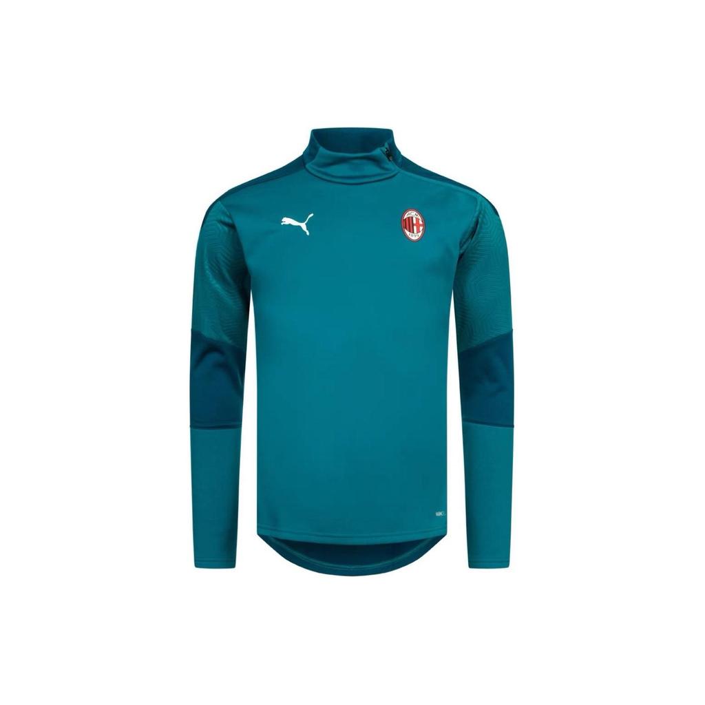 Puma X AC Milan Collaboration Player Edition Warmcell Fleece Long Sleeve Football Shirt Men Tops Blue 758205-03
