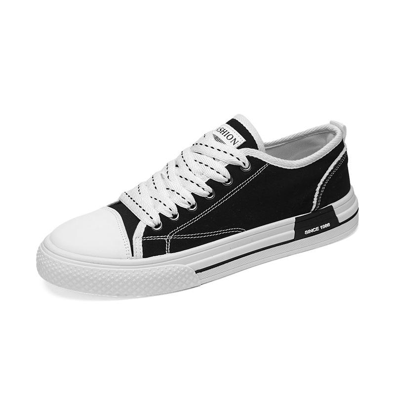 Canvas shoes men's 2025 spring new trend versatile outdoor skateboard shoes student campus style soft sole fashion board shoes