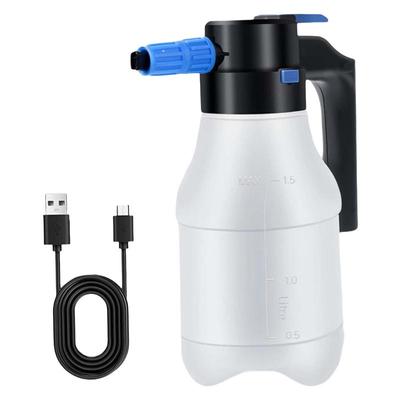 Pulverizador de espuma eléctrico presurizado de 1,5 l para lavado de autos, hidrolavadora portátil de alta presión con cable USB, accesorios para autos