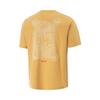 Li Ning Simple Versatile Letter Print Round Neck Pullover Breathable Short Sleeve T-Shirt Men Tops Ginger-Yellow AHSVA35-2