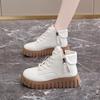 Martin Boots Women's 2 New Autumn Short Boots Leather Muffin Thick Bottom