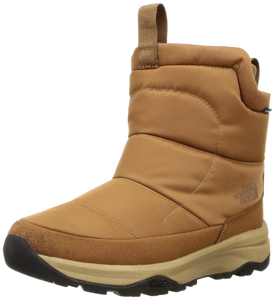 The North Face Nuptse Bootie WP Knit a waterproof knit bootie for Utility size cm Short, (NF52274) winter, unisex, Brown/TNF Black, 26.0