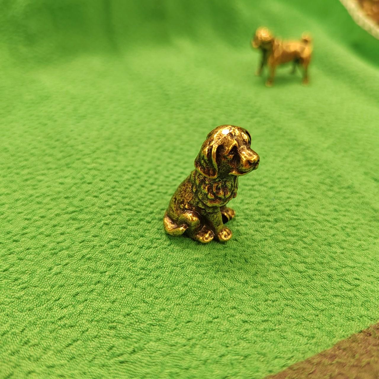 Solid Zodiac Dog Figure Home Decor Ornament, Tea Pet Ornament, Desktop Ornament Decoration светло-серый