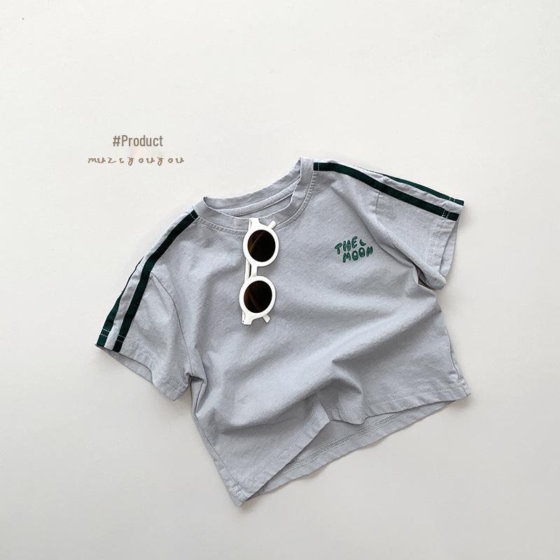 Trendy Korean Unisex Kids' Short-Sleeve T-Shirt - Summer Casual Style