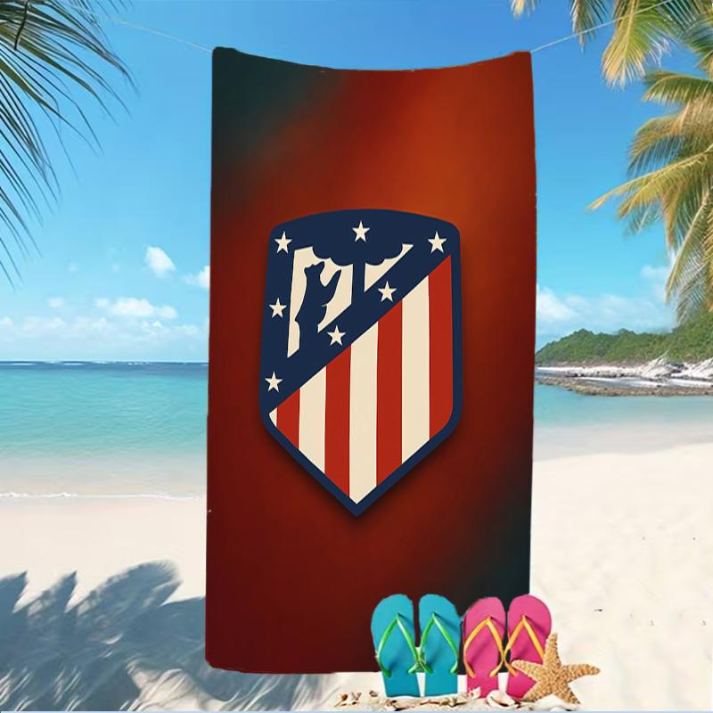 Beach Towel with Atlético Madrid Logo Pattern - Soft,absorbent,machine Washable Lightweight&Modern,swimming,Travel Essentials