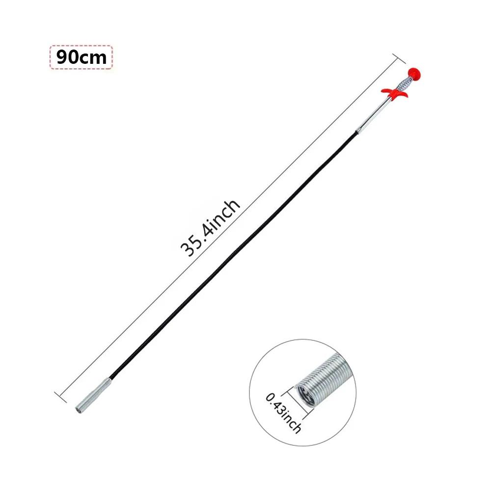 1pcs Drain Unclogger Tool, Manual Pipe Plunger for Clogged Toilet, Kitchen Sink & Sewage Pipe, Flexible Cleaning Auger