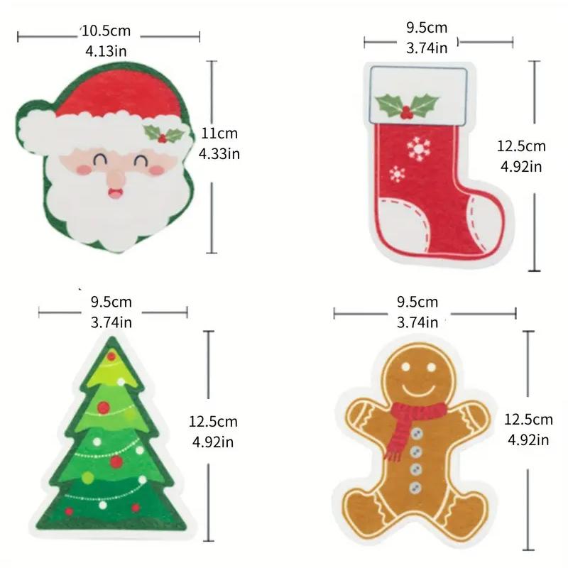 Christmas Kitchen Cleaning Supplies Durable Dishcloths Easy To Clean Cleaning Brushes Cute Sponges Home Decor 10x12cm