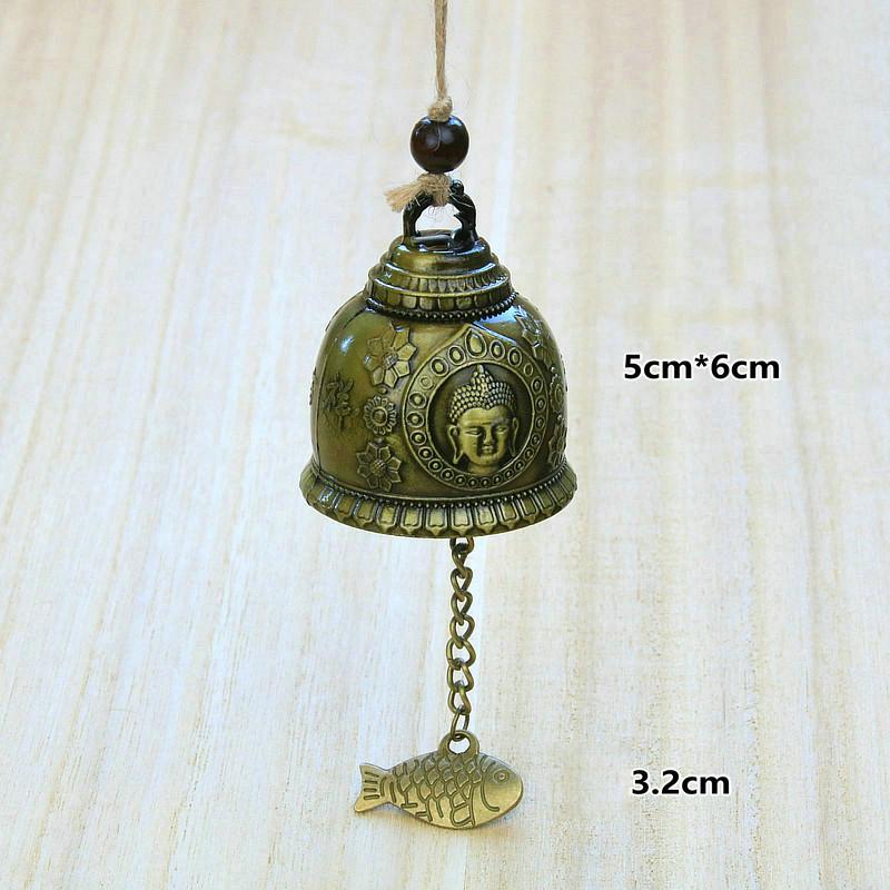 Campana a vento religiosa, Buddha, Buddismo, Campana di rame, Decorazione da appendere alla casa, Benedizione per la fortuna, Campanello a vento, Decorazione per auto, Artigianato
