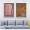 Scandinavian Abstract Wall Art Paul Klee Pink Brown Modern Canvas Oil Painting Poster Print Home Bedroom Living Room Decoration