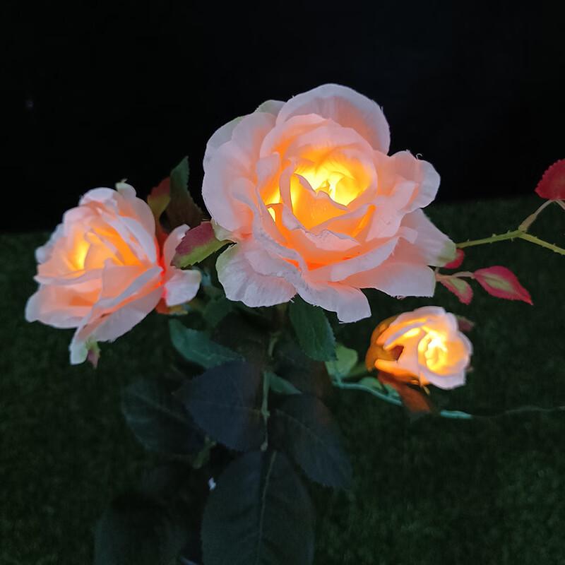 Solar Rose Flower LED Lawn Stake Light