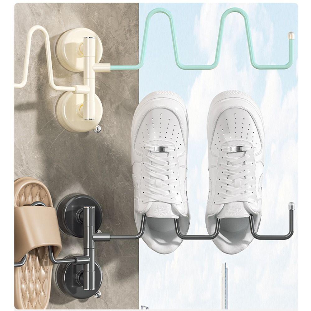 Rotatable Hanging Shoes Hook Double-layer Wall Mounted Shoe Holder  Slippers