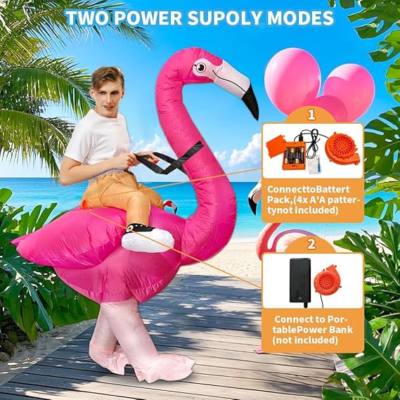 Flamingo Inflatable Suit, Adult