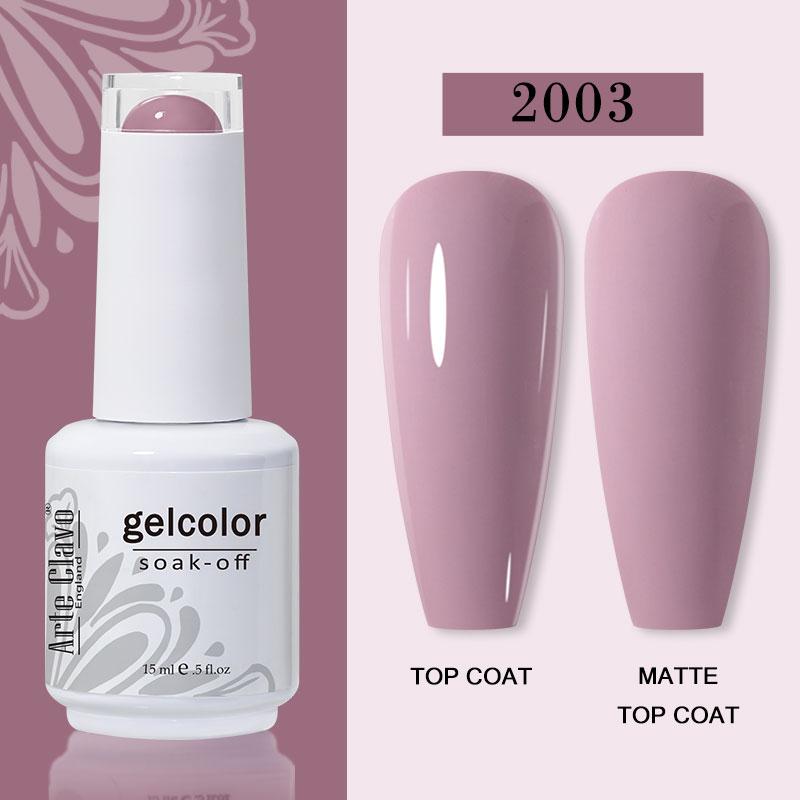 Arte Clavo Nail Gel Polish 15ml Soak Off Gel Varnish Colorful Glass Bottle Bright Color Glitter Varnish Nail Polish