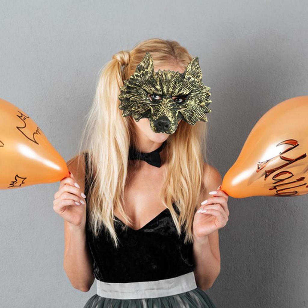 Scary WereMask Wolfs Mask Novelty Creative Props Comfortable Fancy Dress Half Face Costume for