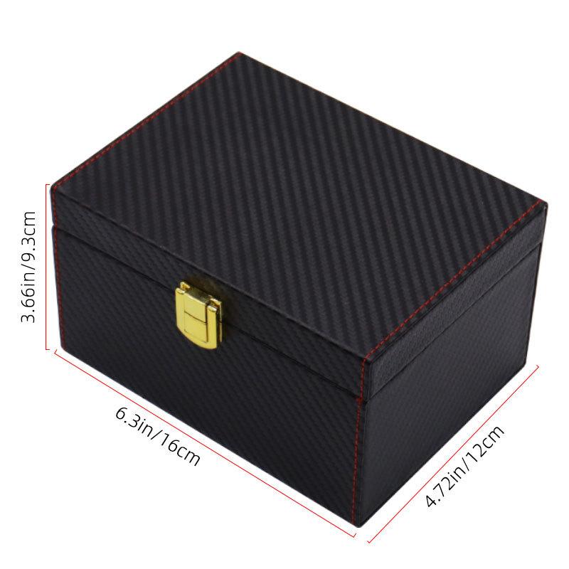 Premium Leather Box for Explosions Faraday Carbon Fiber Car Key RFID Signal Shielding Box Wooden & Bamboo Pu Gift Box Set