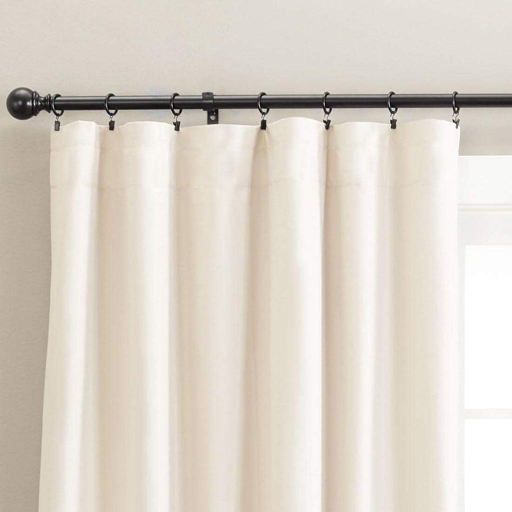 Curtain Rings with Clips - 1.41'' Interior Diameter, Strong Metal Decorative Drapery Window Curtain Ring with Clip, Set of 40(Black)