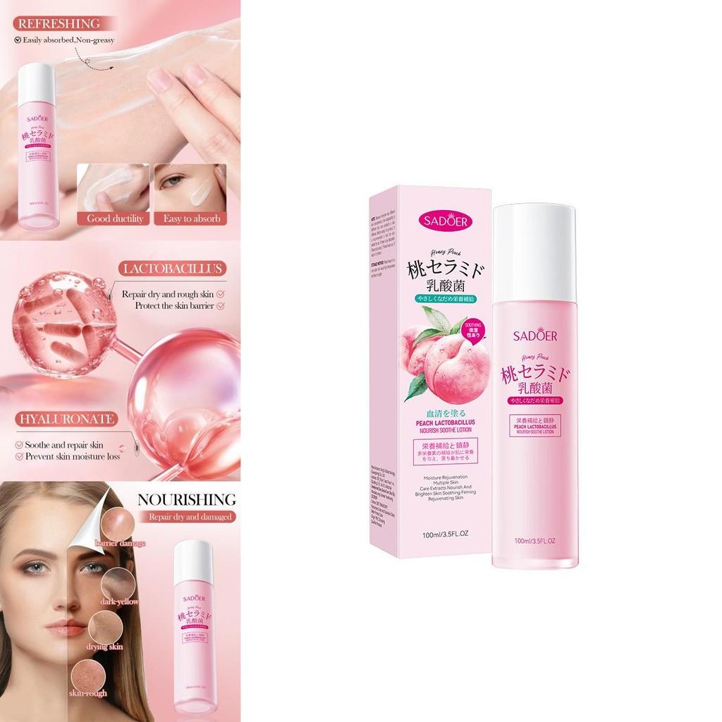 Sadoer Pfirsich Laktobazillus Nährende Beruhigende Lotion Für Feuchtigkeitsspendende Haut Mit Feuchtigkeitsspendenden Eigenschaften 100ml Ideal Für Alle Hauttypen