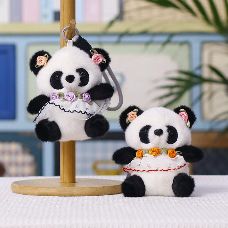 Pandabären Schlüsselanhänger Plüschtier Mit PP-Baumwollfüllung Für Kinder Und Erwachsene