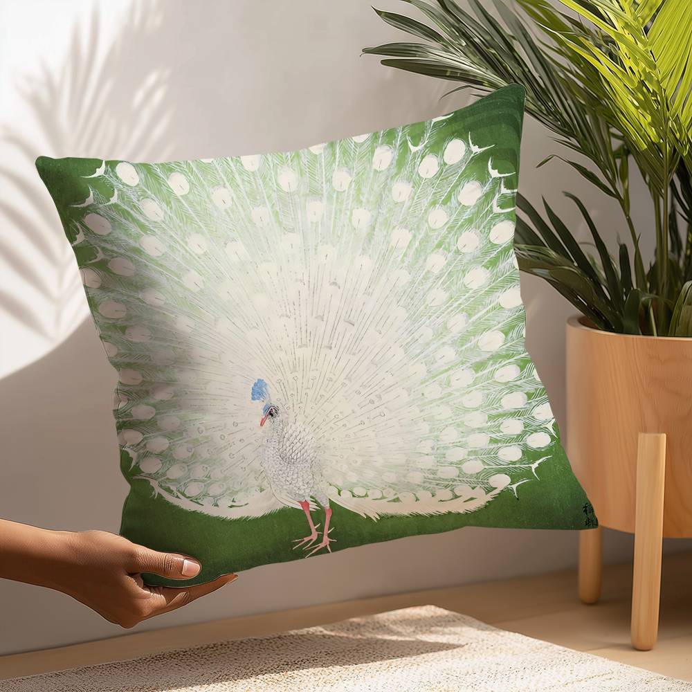 Japanese Artist Exhibition Pillow Case Plush Fabric Soft Pillowcase Double Sided Print Cushion Cover Household Gifts