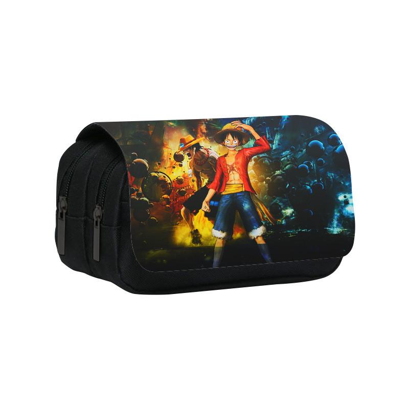 One Piece Double Layer Pencil Case With Nylon Material For Students And Stationery Storage