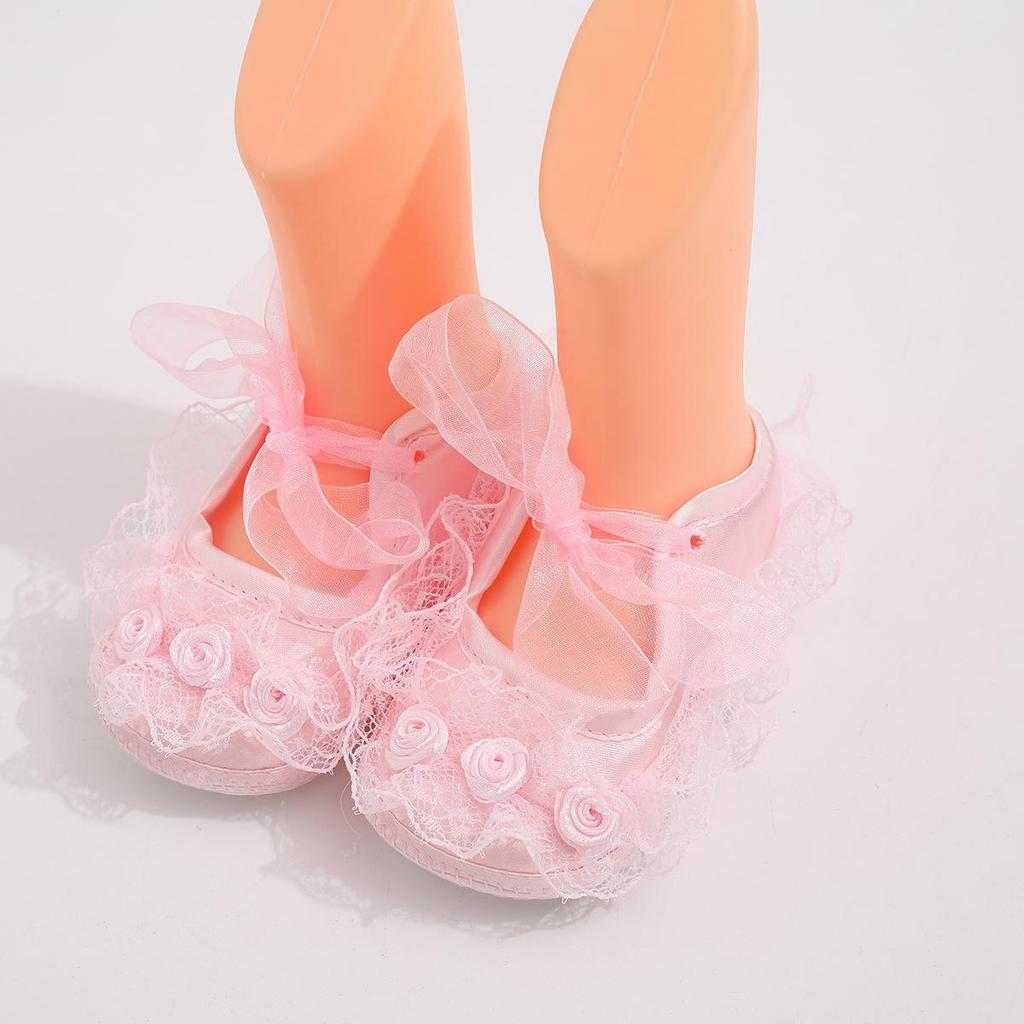 Lace Princess Baby Shoes: Soft Sole, Anti-Slip Cotton Shoes for Spring & Autumn