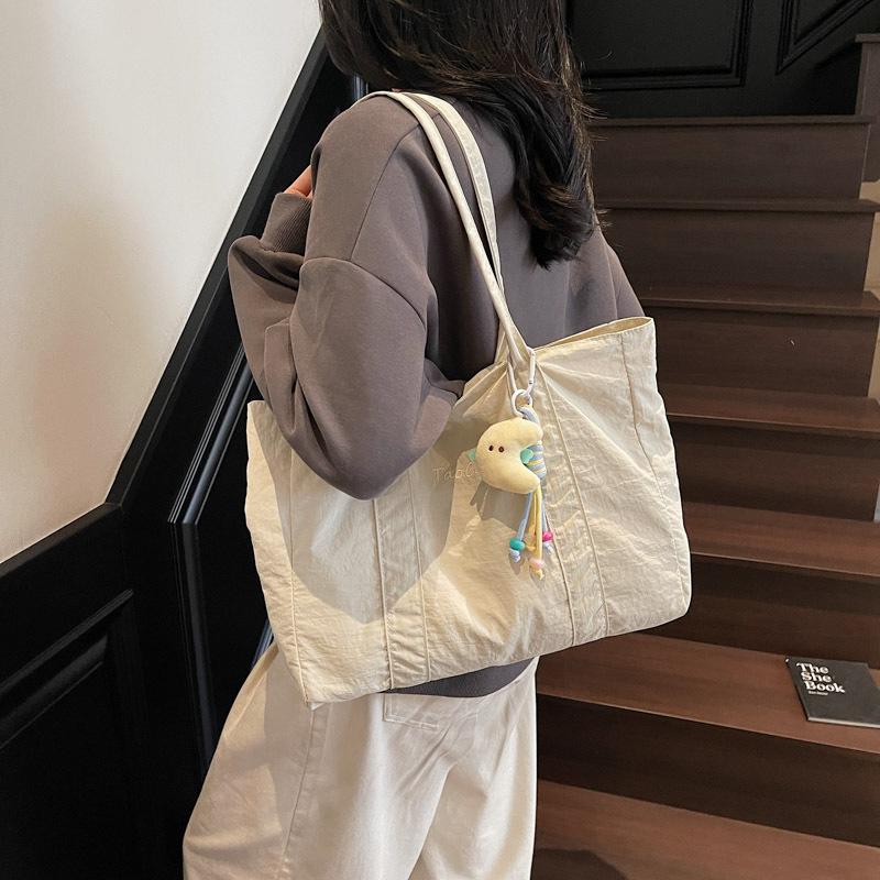 Casual Cloth Bag Women's Bag New Simple Large-capacity Shoulder Bag College Student Commuter Tote Bag