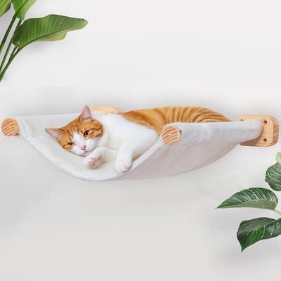 Katzenhängematte Bett Wandmontiert Kletterkatzen Kätzchenbett Möbel Stabiles Regal Sitzstangen Katzenhaus zum Schlafen Spielen Zubehör