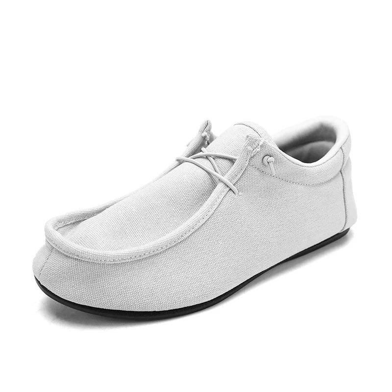 YRZL Men's Canvas Shoes Breathable Casual Walking Shoe Indoor Thin Bottom Home Bedroom Mens Slippers Comfortable Loafers for Men