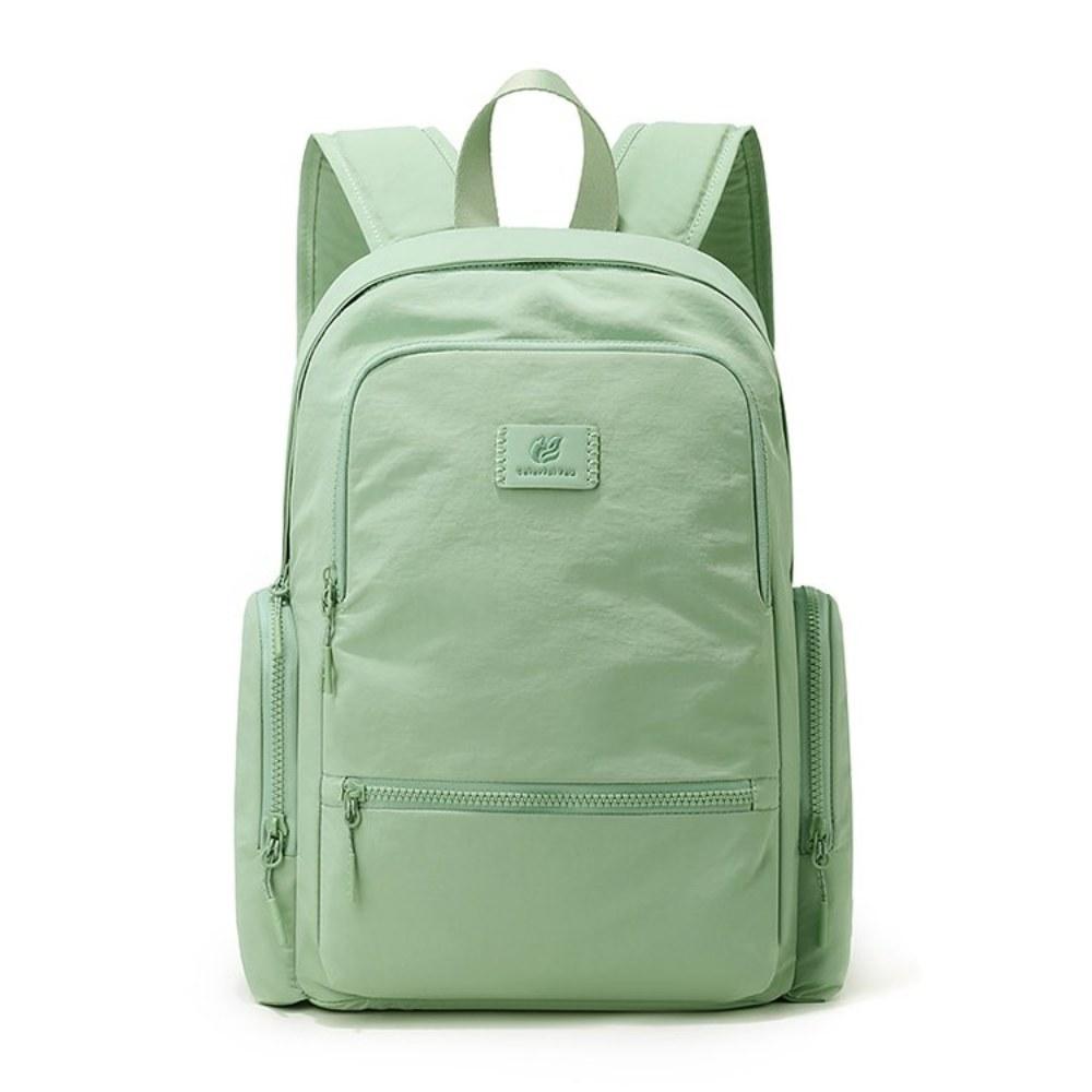 Women Large Capacity Multi Pocket Nylon Backpack with Adjustable Straps for Commute Travel
