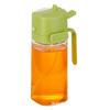 Large Capacity Glass Oil Dispenser with Handle - Side Opening, Non-Drip, Pressing Atomization for Kitchen Use