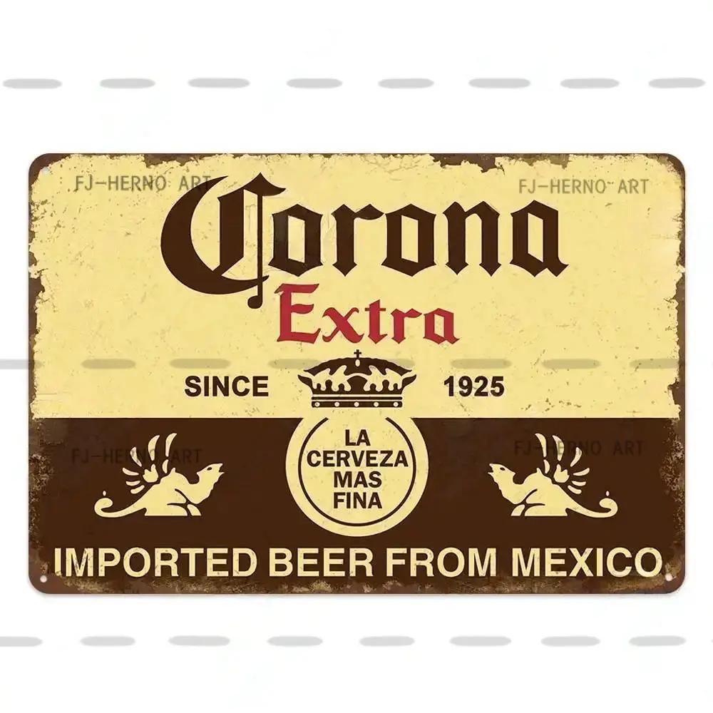 Vintage Beer Metal Sign Decorative Plaque - Retro Plate for Wall - Ideal for Bar Pub Club Dad's Garage Workshop Poster Decor