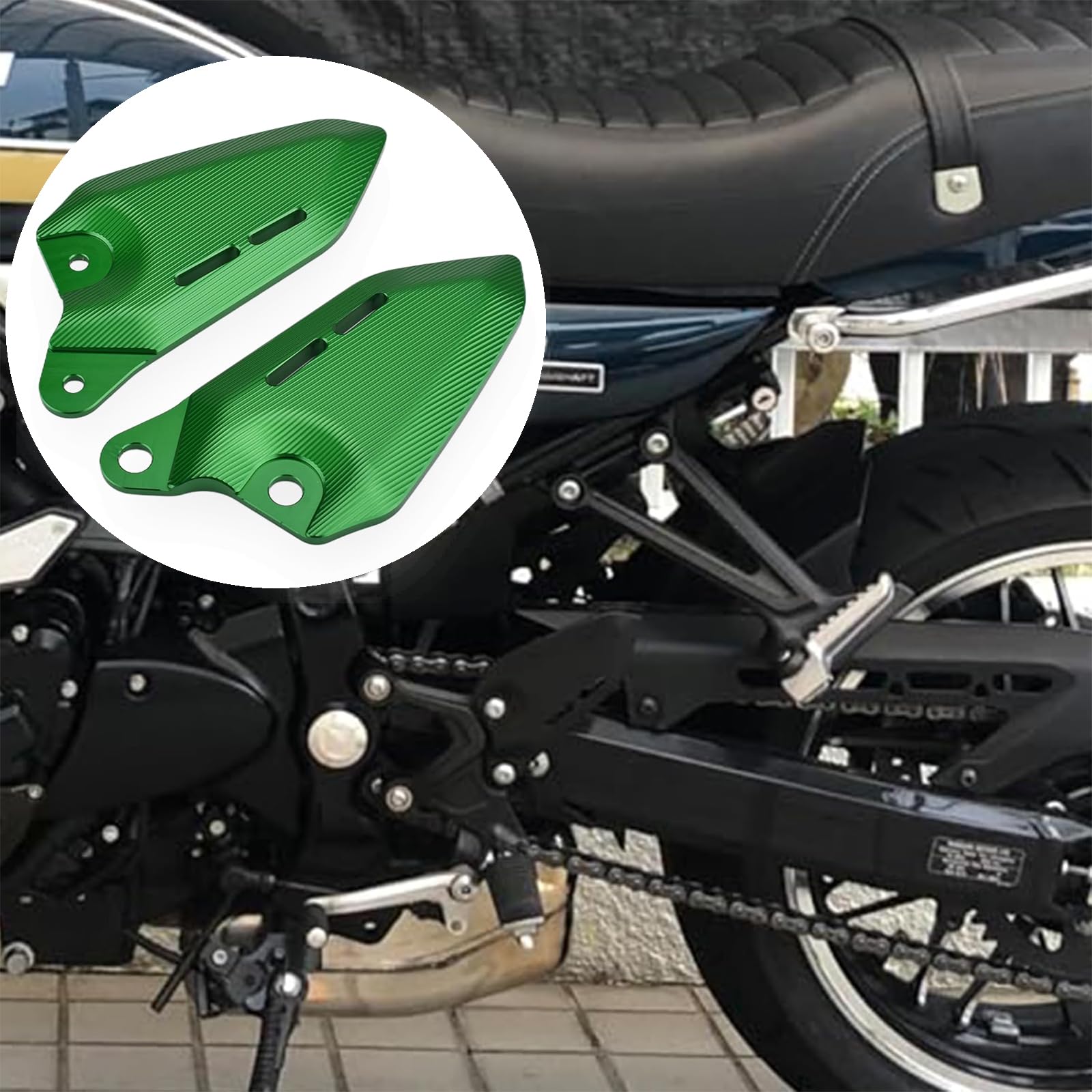 

Motorcycle Heel Plate Guard for Kawasaki Z900RS Z900RSCAFE (2018-2023) (Green) [Parallel Import]