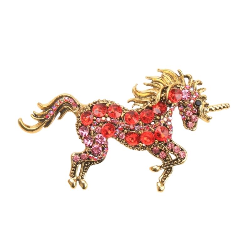 Unicorns Brooch Sturdy Metal Artistics Crafted Accessory for Fashionable Wardrobe Enhancement