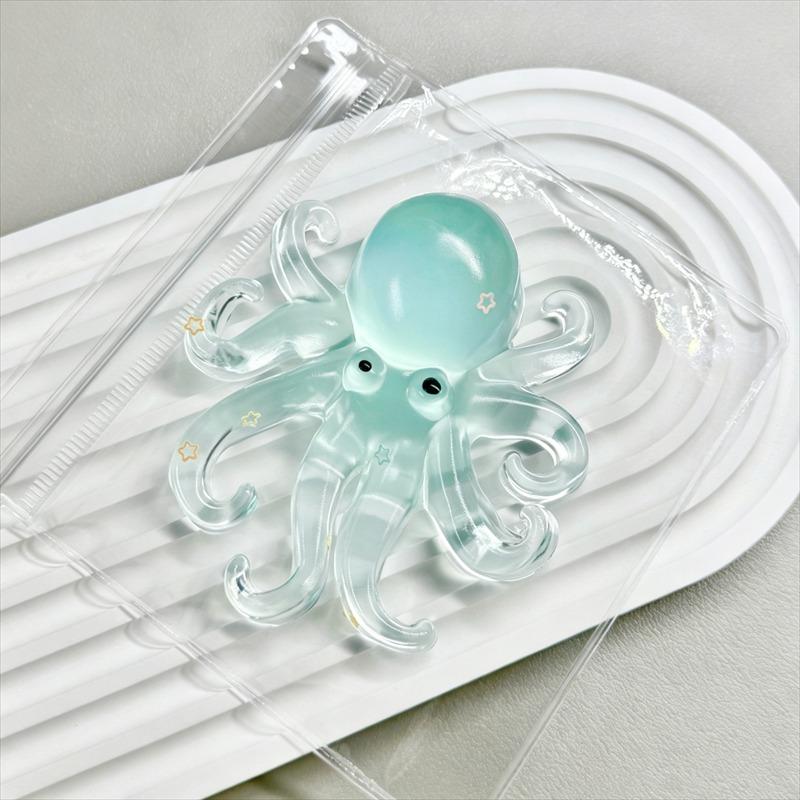 Octopus Transparent Squishy Fidget Toy Cute Jelly Glue Super Soft Stretchy Squeeze For Pressure Relief Sensory Anxiety Calming