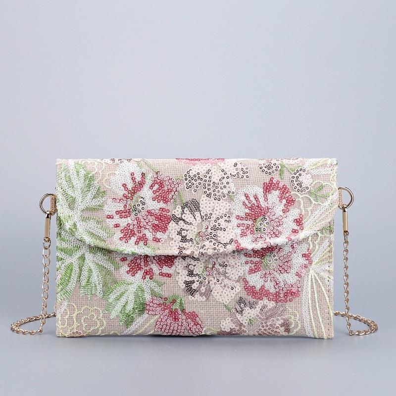 Premium sequined clutch bag  summer new fashion women's dinner bag lightweight niche envelope bag