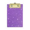 Glittering Acrylic Writing Board With Retractable Hook Metal Clip 6x4Inch Document Clipboard For School Offices Hospital