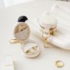 Portable Leather Holder Jewelry Pouch Elegant Jewelry Packaging Box Durable Display Holder for Rings Earrings Bracelet
