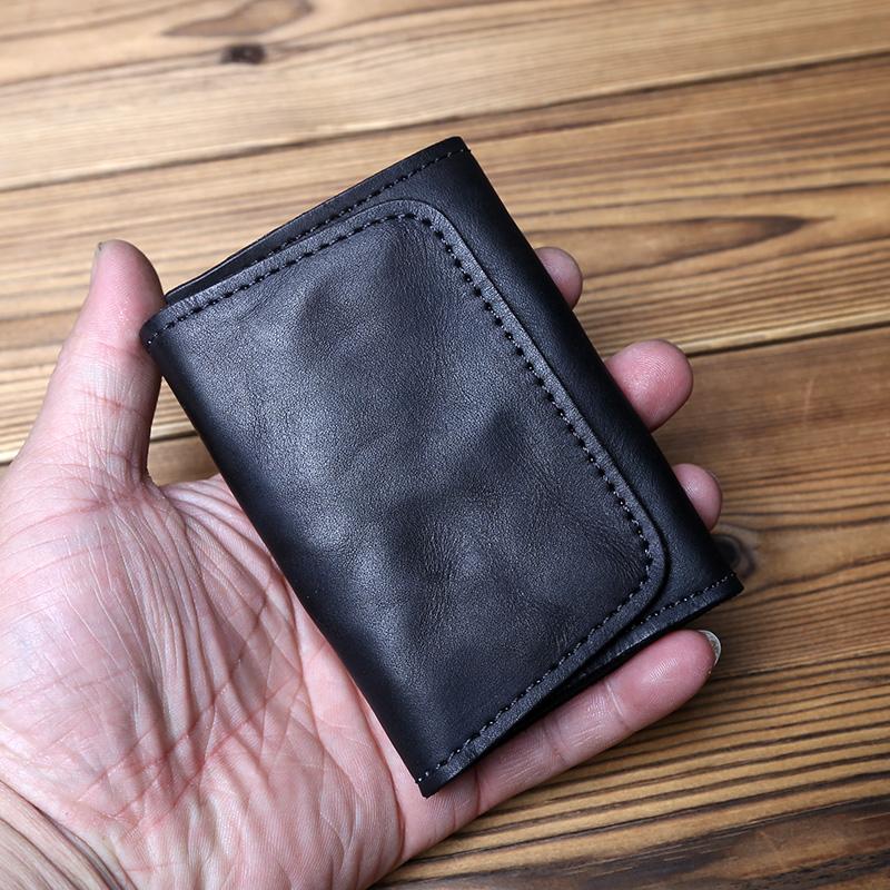 NZPJ Retro Leather Men's Card Pack Natural Cowhide Change Pack Key Bag Ladies Bank Card Pack Driving License Package
