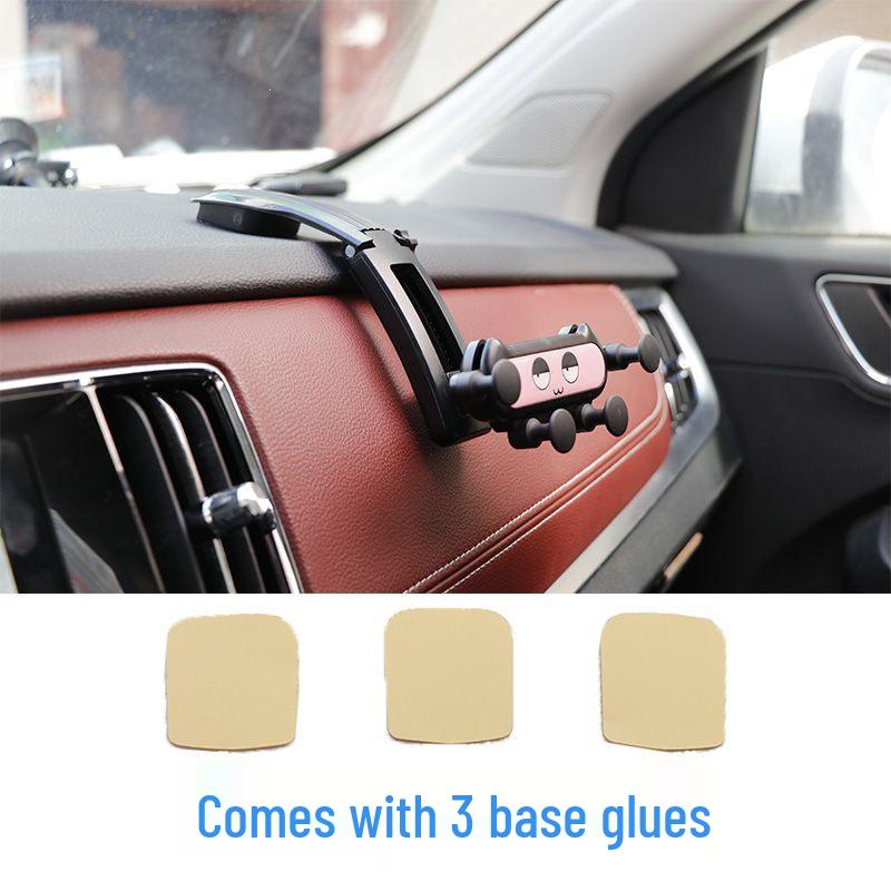 Gravity Sensing Car Phone Holder - Cute, Non-blocking, Multi-functional Cartoon Design for Vehicles