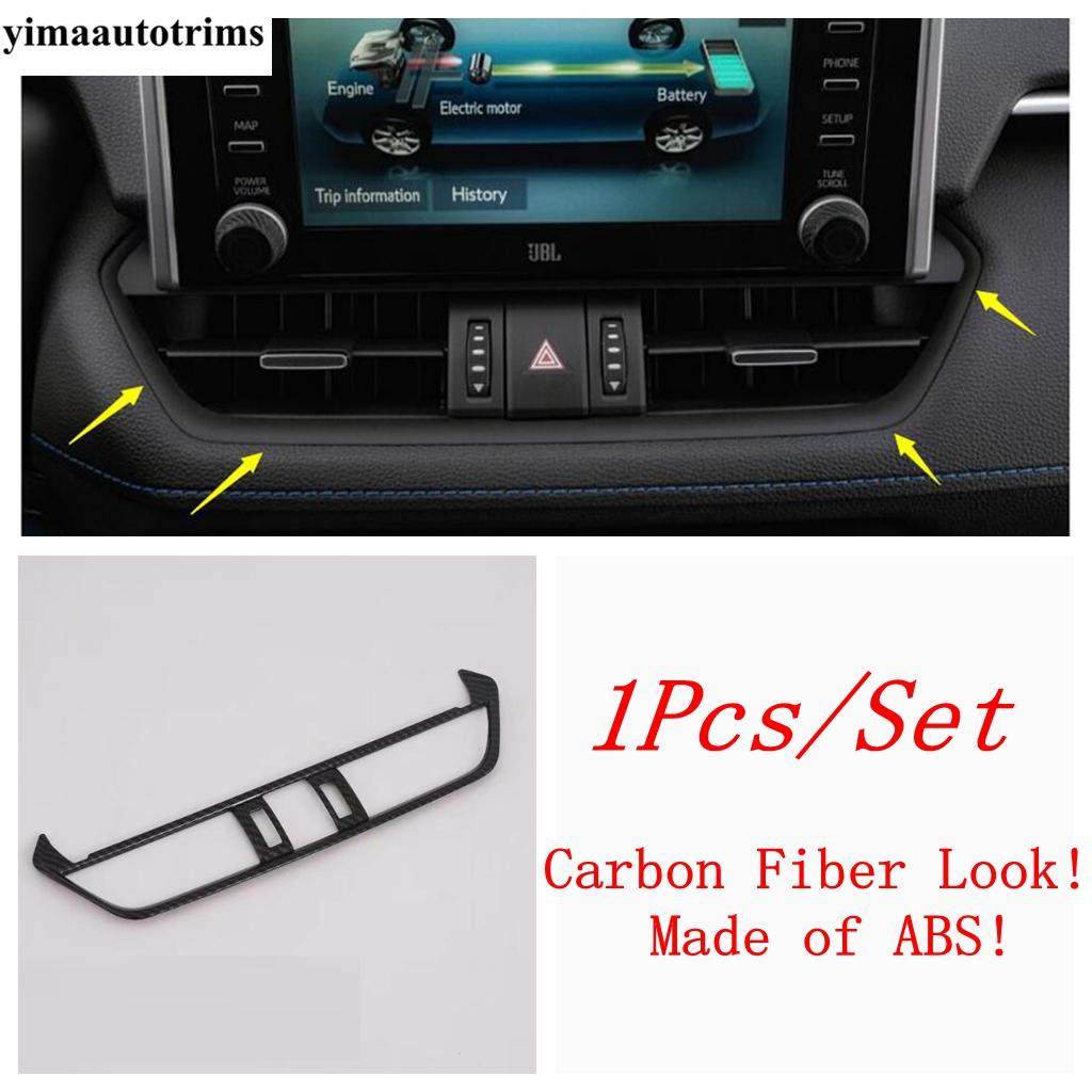 Moldura de Marco de Salpicadero / Cubierta de Faro / Soporte de Vaso de Agua / Elevalunas Para TOYOTA RAV4 RAV 4 XA50 - 2024 Accesorios de Fibra de Carbono