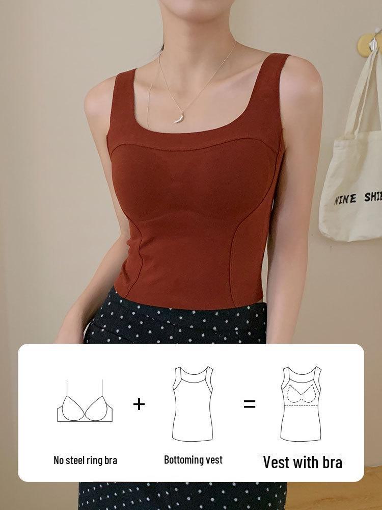 Kašmírově hedvábná bezešvá dámská zeštíhlující vesta s pevnými košíčky