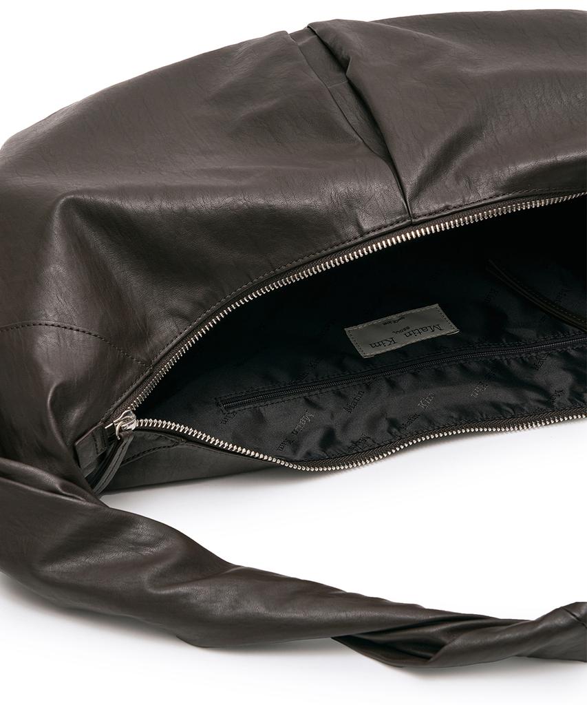 Matin Kim Twist Handle Large Hobo Bag In Dark Brown