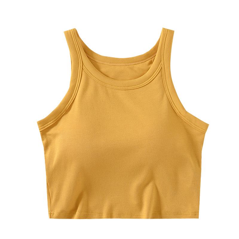 Women's Sleeveless Camisole with Integrated Bra Pads