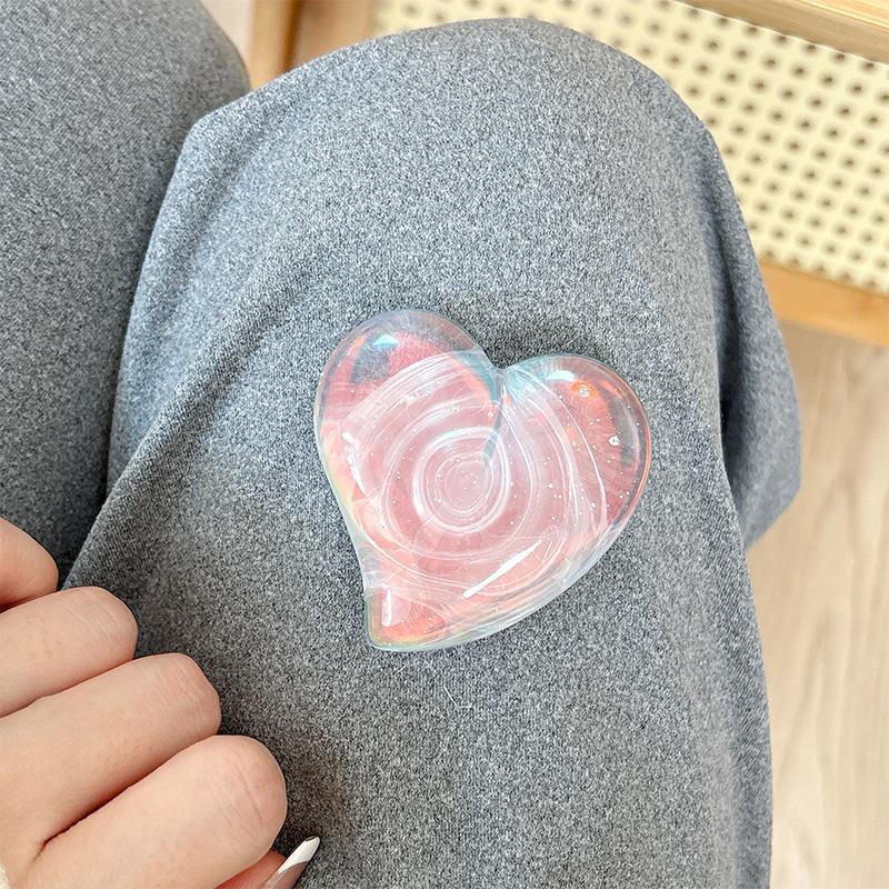 

Creative Heart Laser Phone Grip: Japanese-Korean Style Airbag Holder with Telescopic Ring