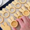 Cartoon Long-eared Rabbit Shape Cookie Cutter Mold Easter Bunny Cookie Cutting Mould Fondant Cake Decoration Kitchen Accessories