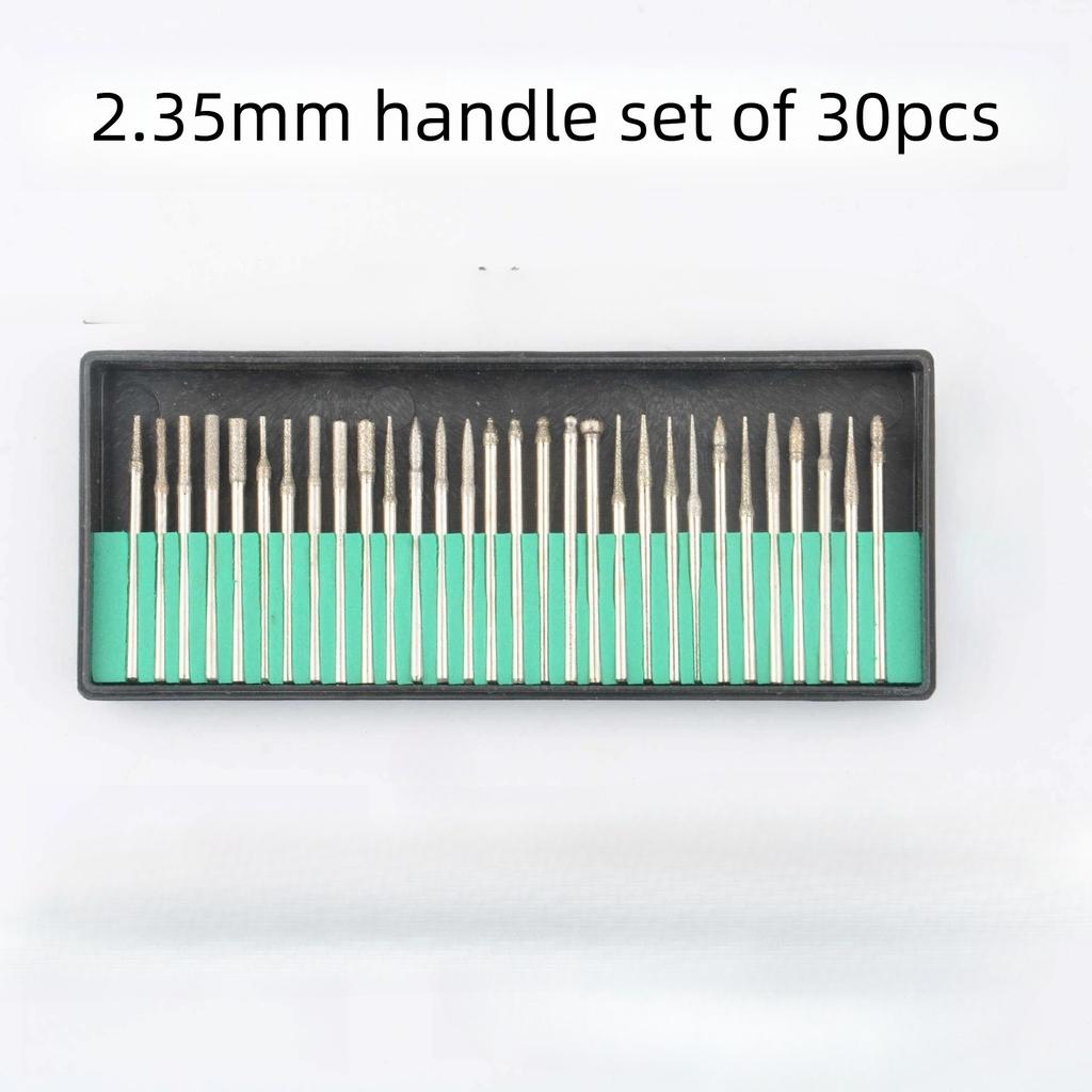 For Glass, Jade, Ceramic, Stone & Alloy Grinding Polishing Diamond Grinding Needles  Cylindrical Burrs, High Hardness