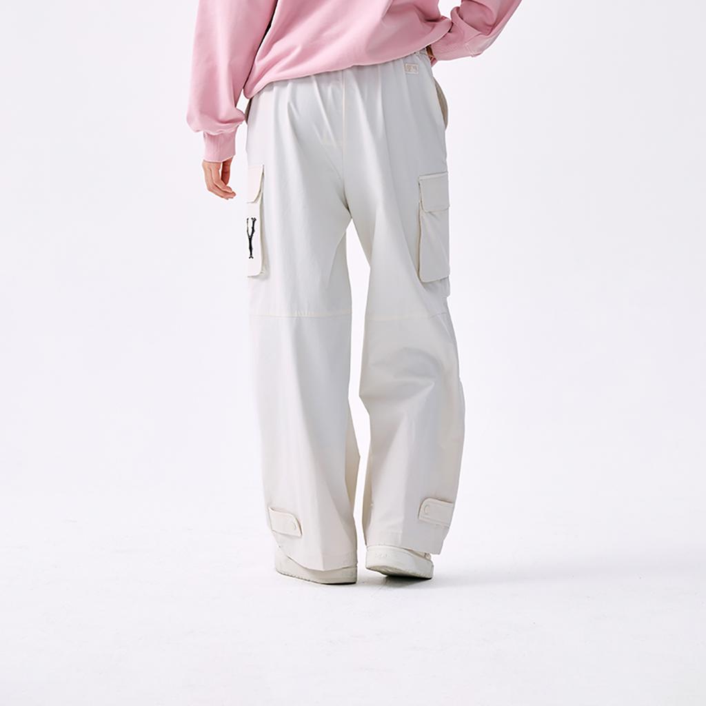 New MLB New York Yankees Cargo Pants Women's Cream White 3FWPB0151-50CRM