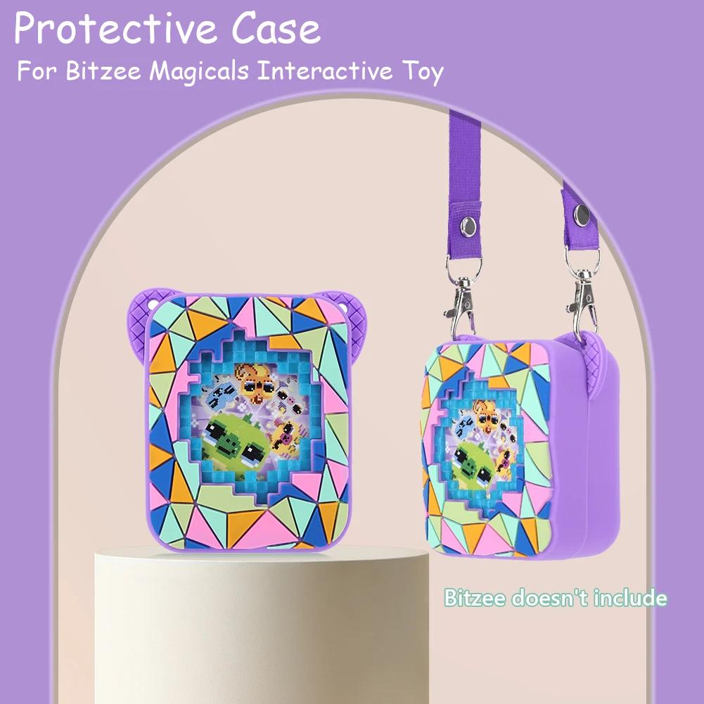 For Bitzee Digital Pet Protective Case Cover With Long Lanyard Silicone Protective Cover For Bitzee Magicals Interactive Toy